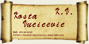 Kosta Vučićević vizit kartica